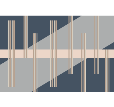 Store enrouleur salon style abstrait gris années 50 - TenStickers