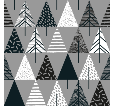 Store enrouleur salon arbres minimalistes style nordique - TenStickers
