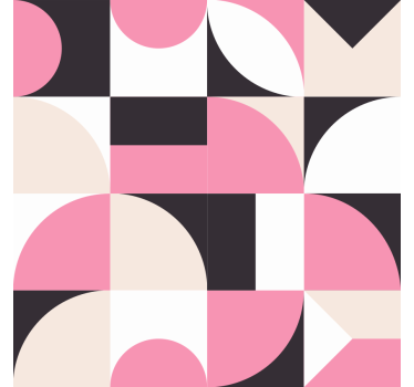 Store enrouleur salon motif géométrique rose nordique - TenStickers