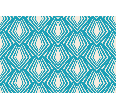 Store enrouleur salon design abstrait bleu minimaliste - TenStickers