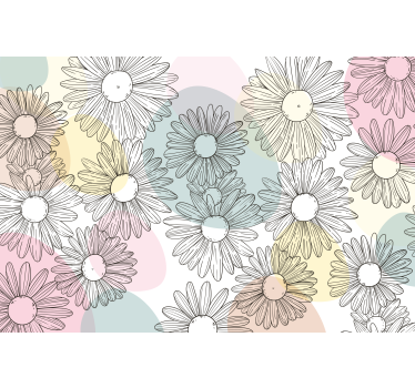 Store enrouleur salon motifs et fleurs kawaii - TenStickers