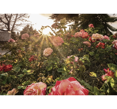 Store enrouleur salon fleurs cottagecore soirée - TenStickers
