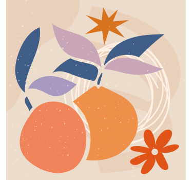 Store enrouleur salon design abstrait minimaliste fruits - TenStickers