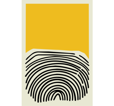 Store enrouleur salon tableau abstrait jaune noir - TenStickers