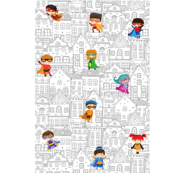 Store enrouleur super-héros motif urbain - TenStickers