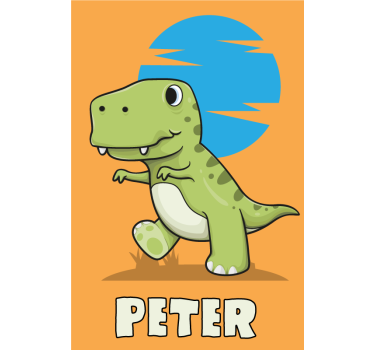 Store enrouleur enfants dinosaure prénom personnalisé - TenStickers