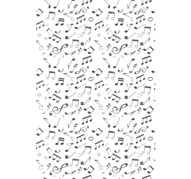 Store enrouleur chambre enfant pêle-mêle de notes musicales - TenStickers