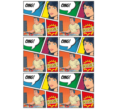 Store enrouleur gamer fun geek - TenStickers