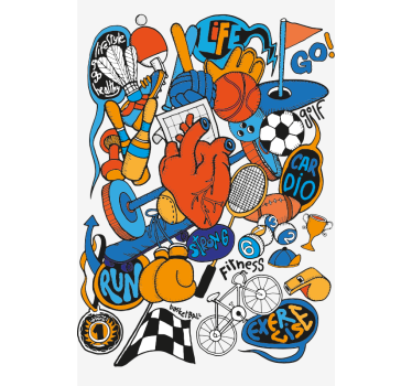 Store plus de sport Sports de collage - TenStickers