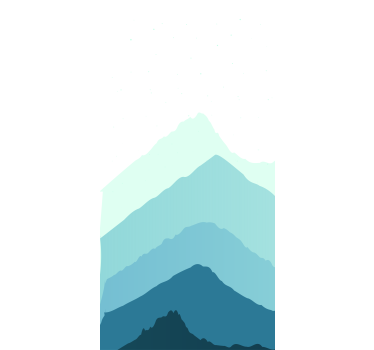 Store enrouleur original couches de silhouette de montagne - TenStickers