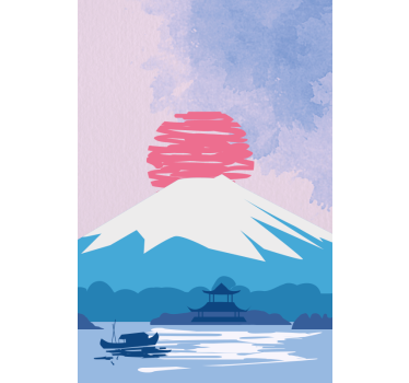 Store enrouleur original paysage du mont fuji - TenStickers