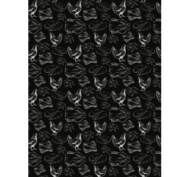 Store enrouleur original poulets et viande - TenStickers