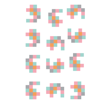 Store enrouleur original motifs géométriques pixelisés - TenStickers