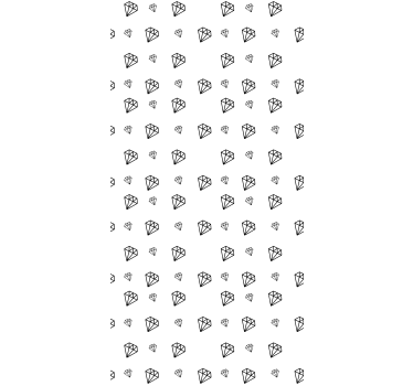 Store enrouleur original diamants noirs et blancs - TenStickers