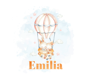 Stores avec des images Ballon pastel avec des animaux doux - TenStickers