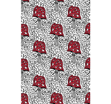 Store enrouleur original motif de champignon abstrait - TenStickers