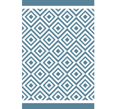 Store nordique sticker de carrés bleus et blancs - TenStickers