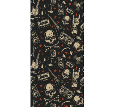 Store enrouleur original crânes et instruments - TenStickers
