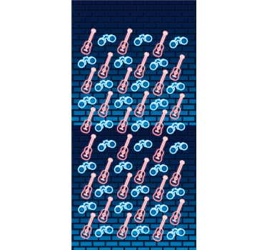 Store enrouleur original motif de guitare musicale - TenStickers