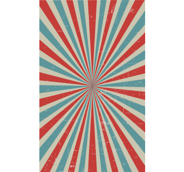 Store enrouleur chambre ado design rétro bleu et rouge - TenStickers