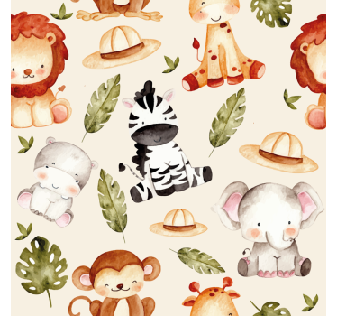 Stores pour enfants Safari beige - TenStickers