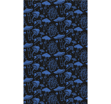 Store enrouleur original motif champignon bleu - TenStickers