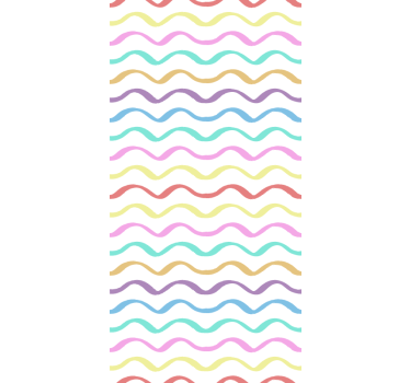 Store enrouleur chambre enfant lignes ondulées colorées - TenStickers