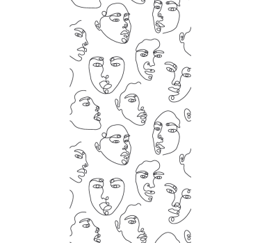 Store enrouleur original contours artistiques des visages - TenStickers