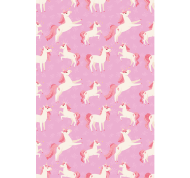 Store enrouleur chambre enfant fantaisie de licorne rose - TenStickers