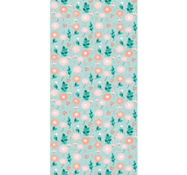 Store enrouleur chambre ado fleurs couleur pêche - TenStickers