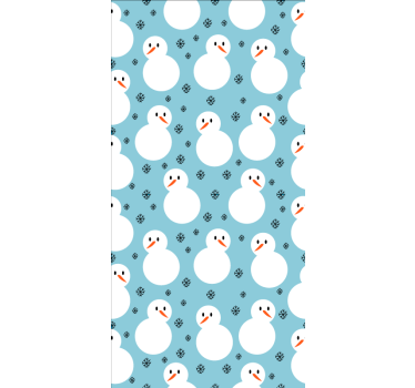 Store enrouleur original motif bonhomme de neige bleu - TenStickers
