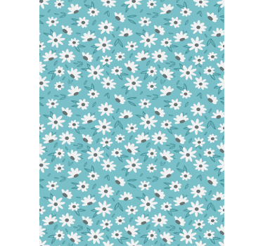 Store enrouleur salle à manger motif floral de marguerite - TenStickers