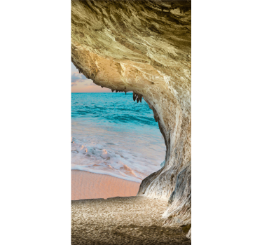 Store enrouleur autres vue sur la plage de la grotte - TenStickers