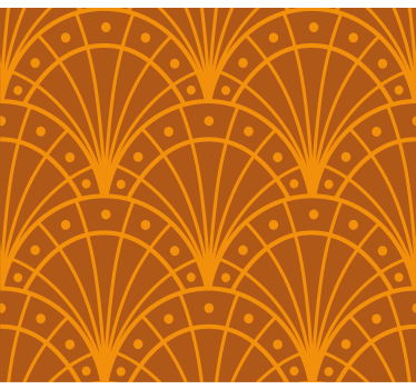 Store enrouleur salon élégant art déco orange - TenStickers
