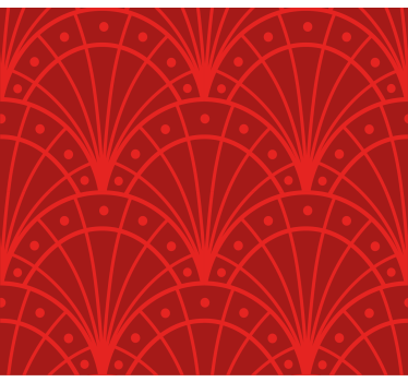 Store enrouleur salon élégant art déco rouge - TenStickers