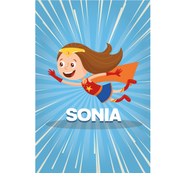 Store enrouleur enfant super-héroïne personnalisé - TenStickers