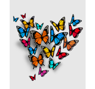 Store enrouleur salon papillon lumineux et coloré - TenStickers