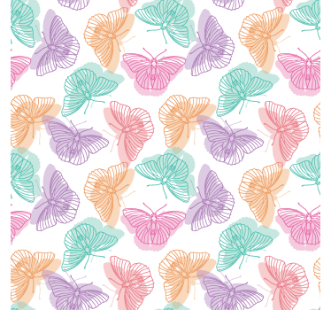 Store papillon silhouette colorée - TenStickers