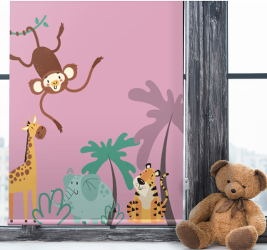 Store style boho avec animaux de jungle - TenStickers