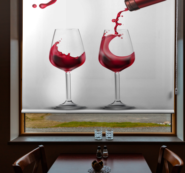 Stores enrouleur cuisine amusants Verres de vin - TenStickers
