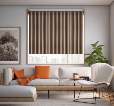 Store beige imitation texture de rideau - TenStickers