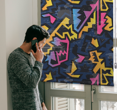 Stores enrouleurs pour adolescents graffiti géométrique - TenStickers