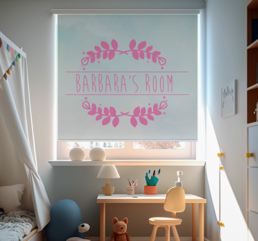 Store chambre enfants nom personnalisé lauriers - TenStickers