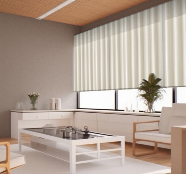 Store textures et motifs imprimé rideau écru - TenStickers