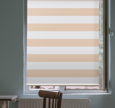 Store enrouleur salon rayures couleur sable - TenStickers