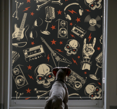 Store enrouleur original crânes et instruments - TenStickers