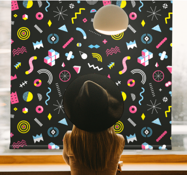 Store enrouleur original motif pop géométrique - TenStickers
