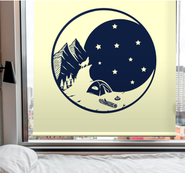 Store enrouleur original scène nocturne de montagne - TenStickers