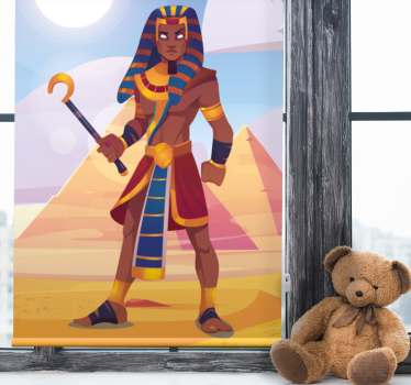 Store enrouleur original pharaon tenant un bâton - TenStickers