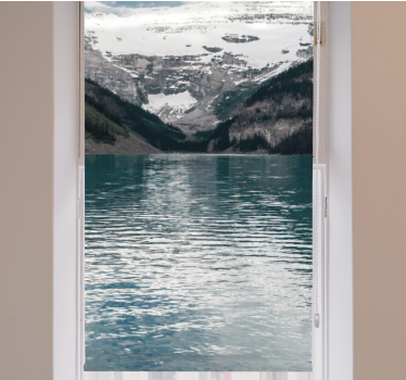 Store enrouleur original reflets du lac de montagne - TenStickers